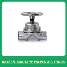 Sanitary diaphragm valves SS handwheel clamp end